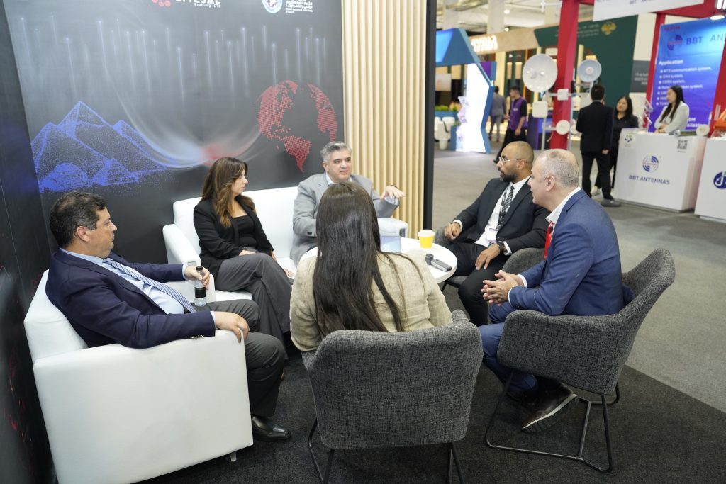 Hussein El-Sayed, GM – MEA at Global Brands Group, with the Mindware team during a partner meeting at LEAP 2026.